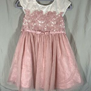 Jona Michelle Elegant Pink Lace Kids Dress